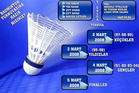 Badminton Turnuvaları ve Rekabetçi Maçlar